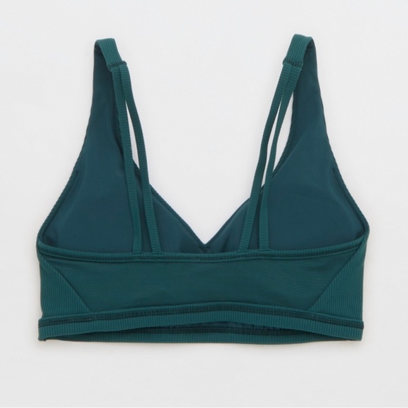 OFFLINE AERIE RIBBED PLUNGE SPORTS BRA & OFFLINE Real Me XTRA Hold Up Legging - Picture 15 of 15